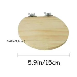 Hamiledyi Soporte para hámster de madera natural para