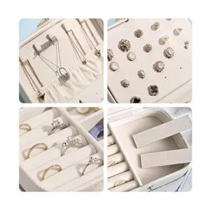 Casegrace Joyero para mujer organizador de joyas de_5
