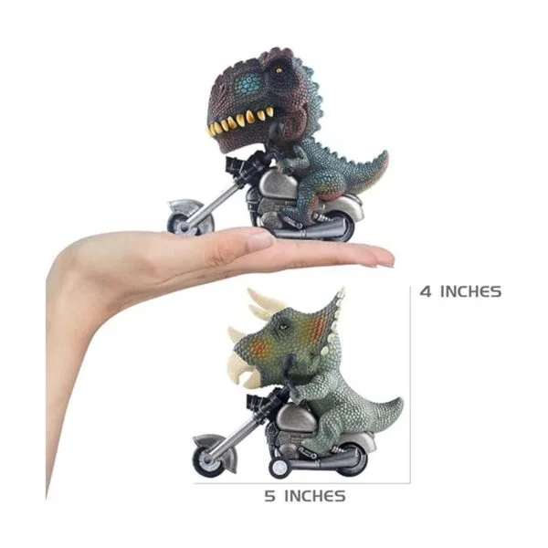 DINOBROS Juego de 2 juguetes de motocicleta para niños de_4