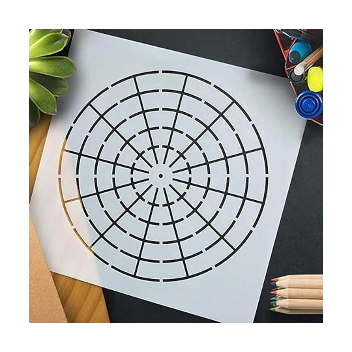 Juego de 5 plantillas de herramientas de pintura de