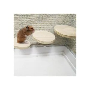 Hamiledyi Soporte para hámster de madera natural para