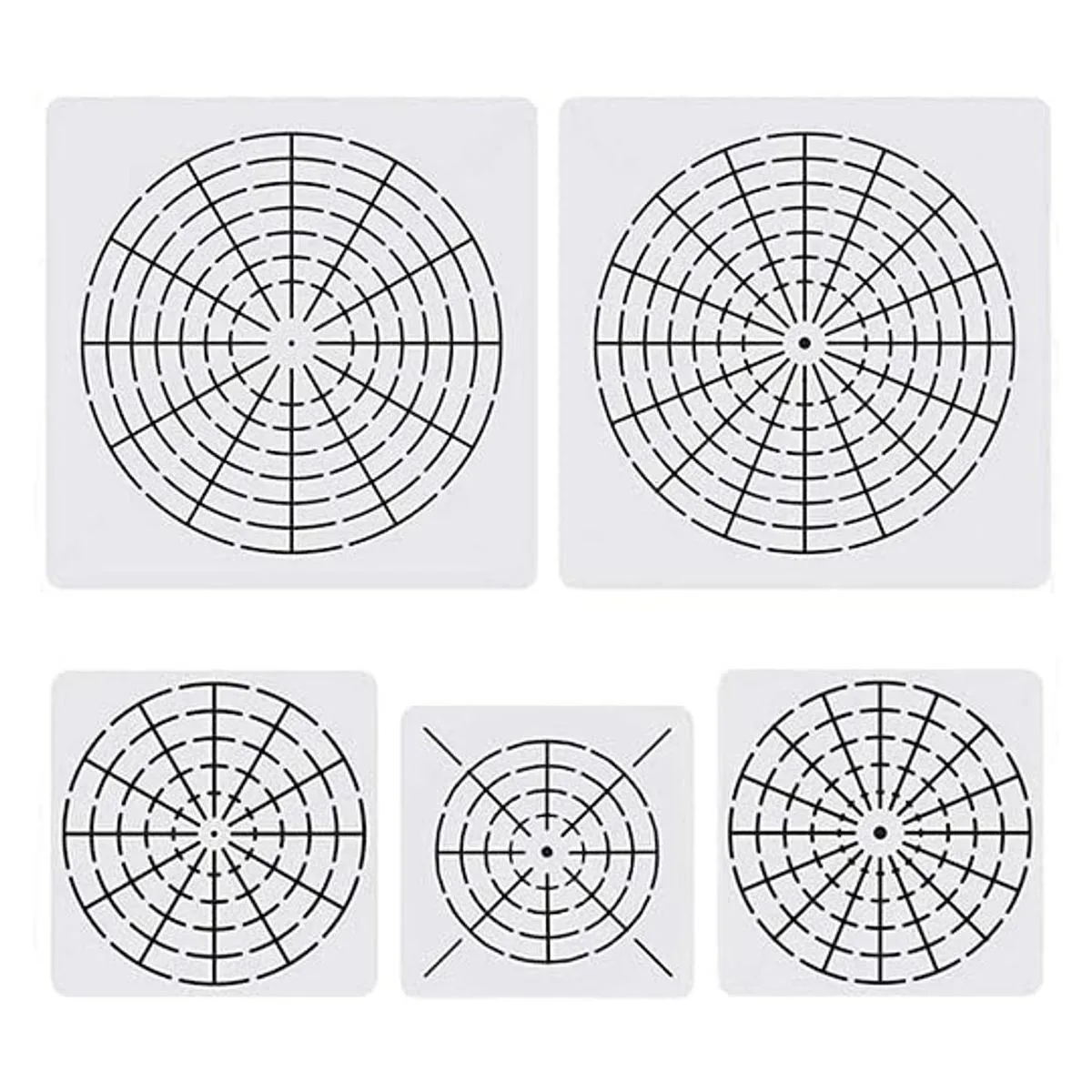 Juego de 5 plantillas de herramientas de pintura de