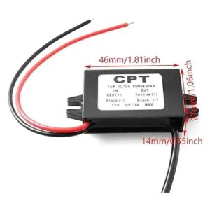 DGZZI Convertidor DC Módulo Buck 12V a USB 5V 3A DCDC_3