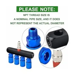 TAISHER Colector de aire recto de 4 vías 5 puertos_3