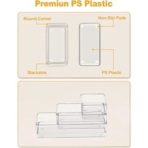 SMARTAKE 13Piece Drawer Organizer with NonSlip Silicone_6