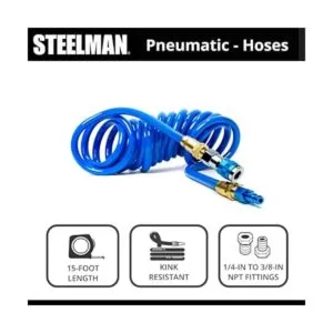 STEELMAN Manguera de aire en espiral de 15 pies 38_2
