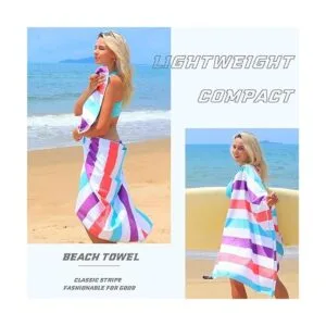 Exclusivo Mezcla toalla de playa grande de microfibra_5