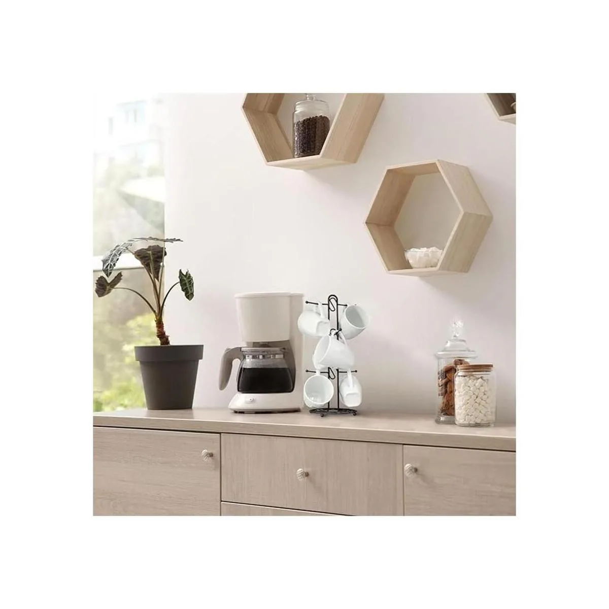 Blue Donuts Farmhouse Estante para tazas de café árbol