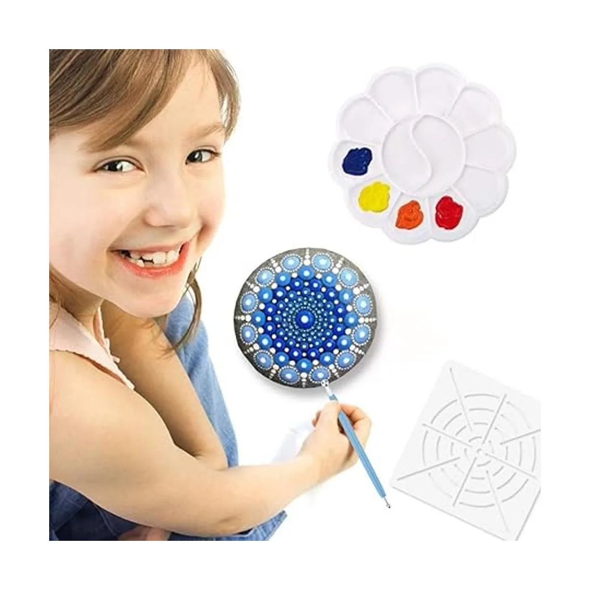 Juego de 5 plantillas de herramientas de pintura de