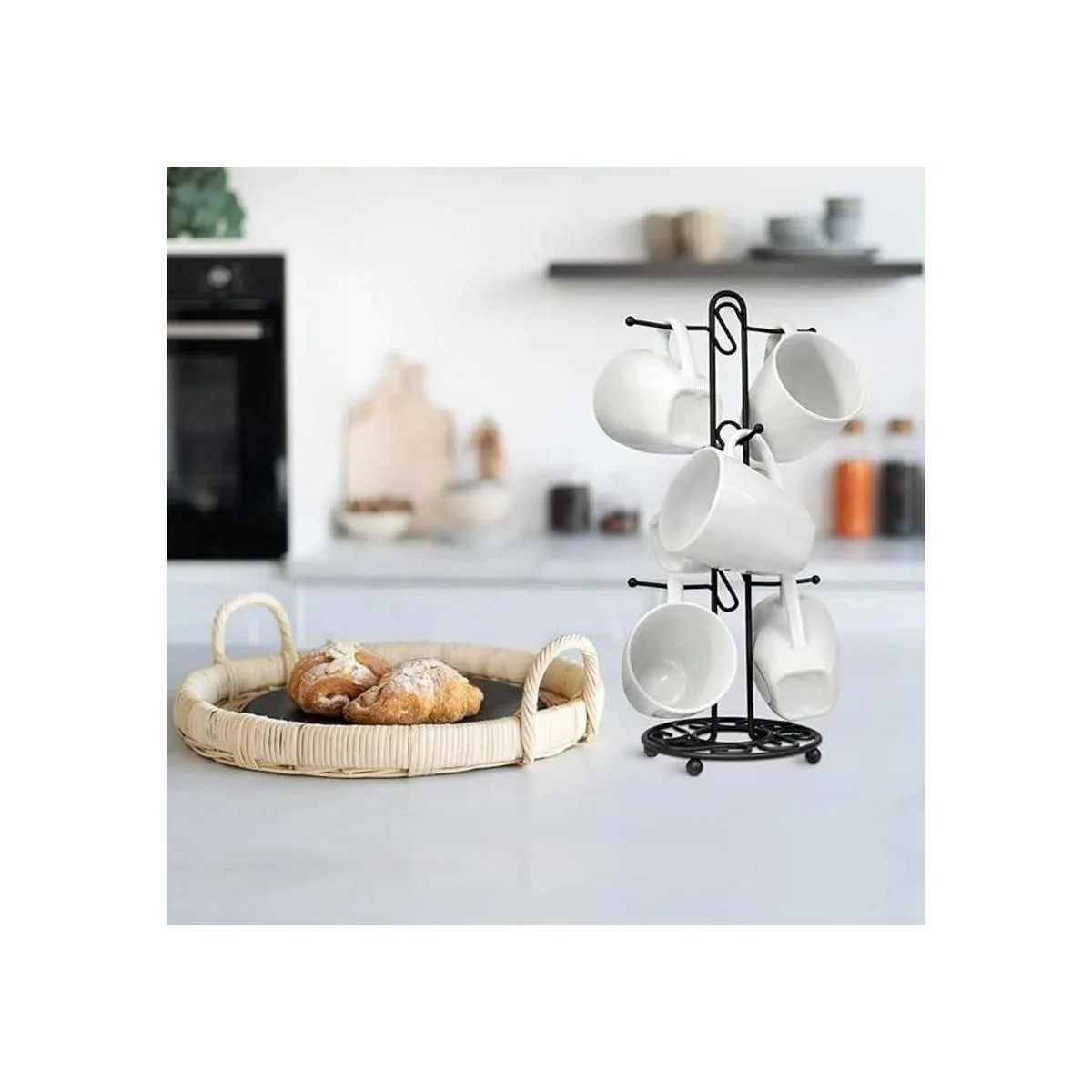 Blue Donuts Farmhouse Estante para tazas de café árbol