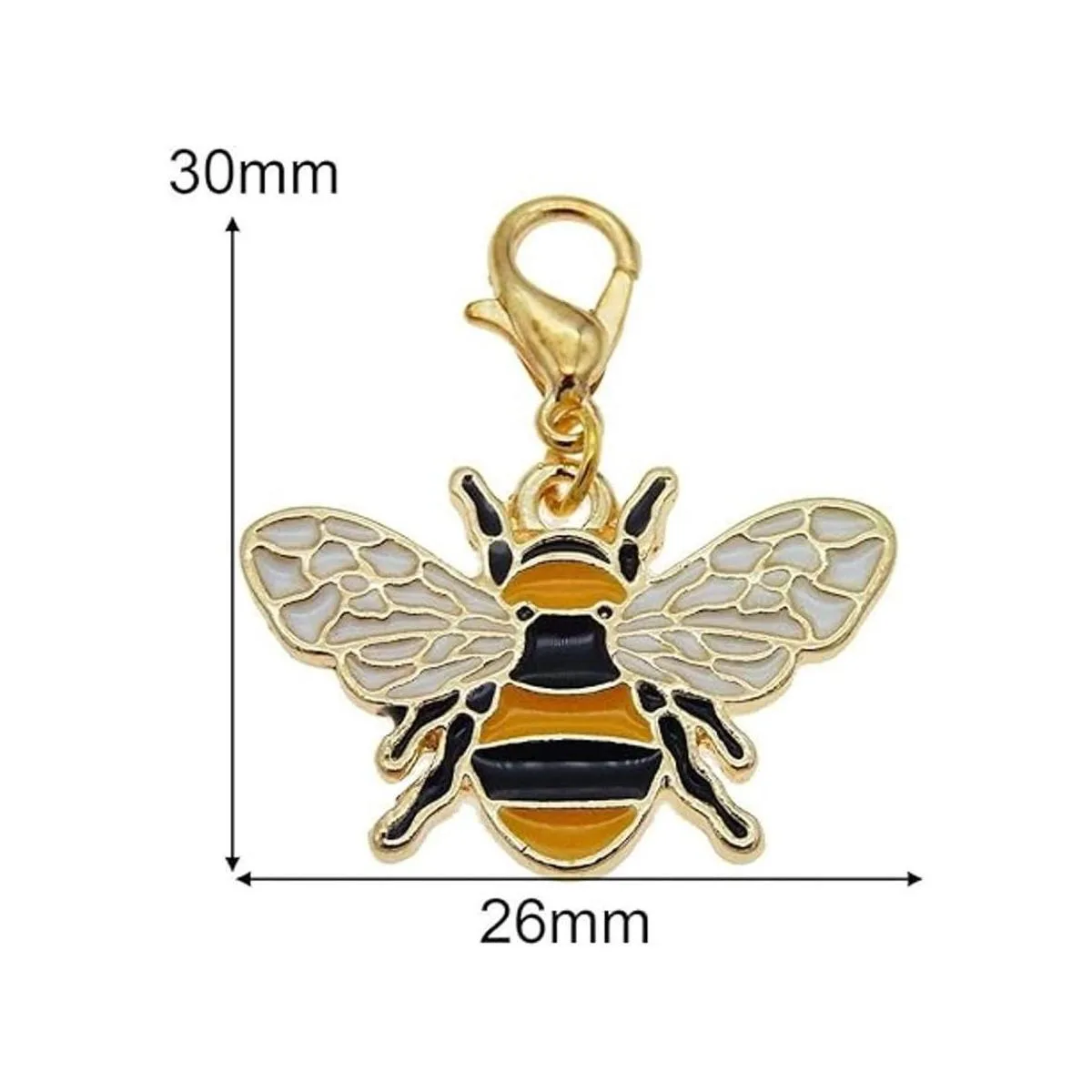 Lote de 16 colgantes chapados en oro de aleación esmaltada_5