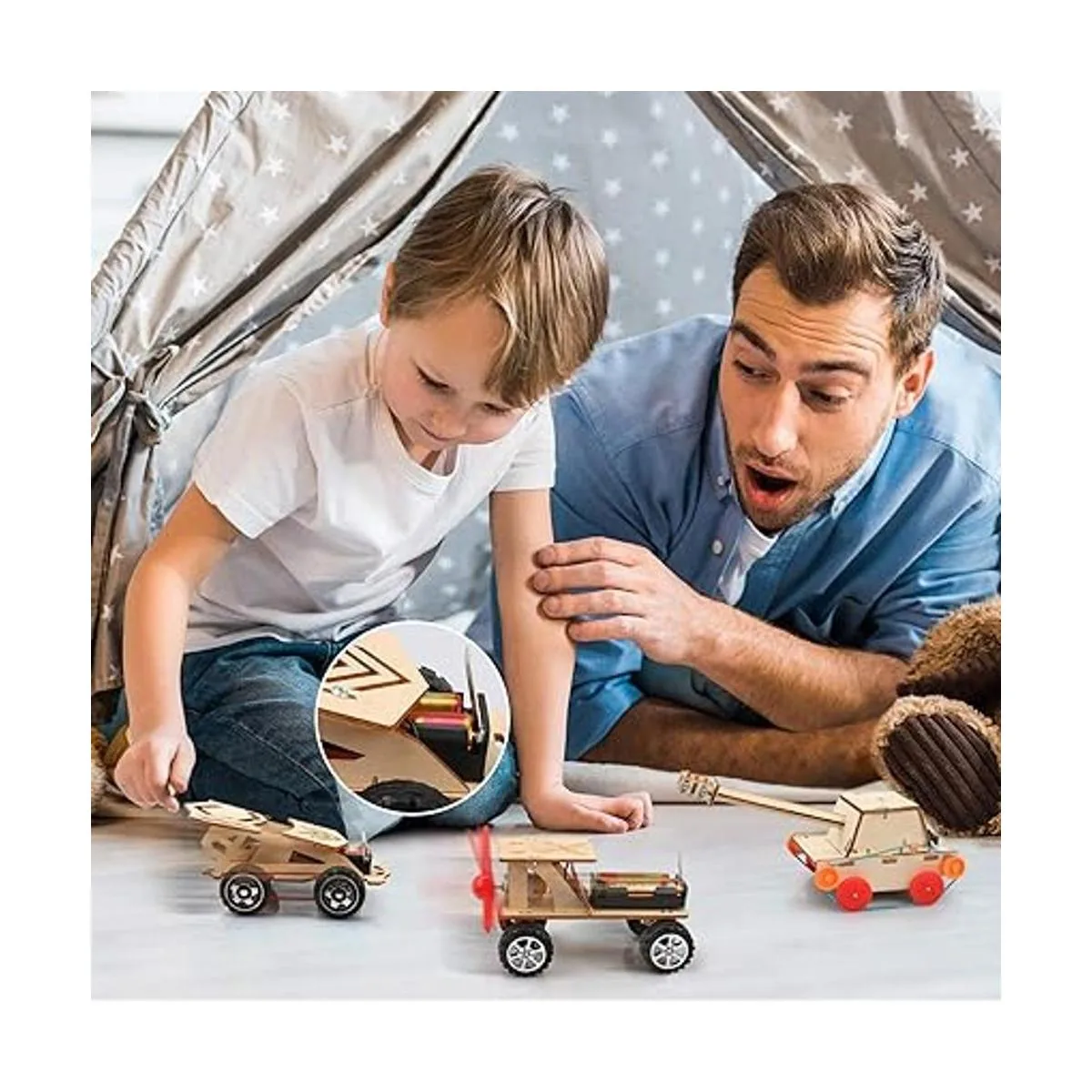 Kit STEM 5 en 1 kits de coche de modelo de madera_5