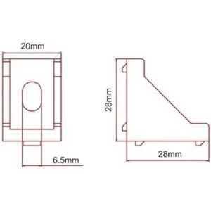 Befenybay 2028 Soporte de esquina para perfil de_2