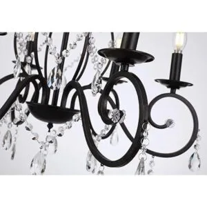 Riomasee Lámpara de techo de cristal de bronce con 6_2