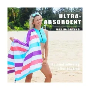Exclusivo Mezcla toalla de playa grande de microfibra_6