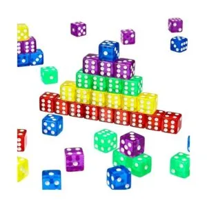 Juego de 50 dados de 6 caras de juegos de dados de colores_3