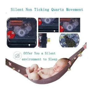 Pfrewn Lunar Star Cat Van Gogh Reloj de pared silencioso