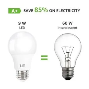 LE Bombillas LED 60 W equivalente a 800 lúmenes no