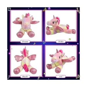 Glow Guards Almohada de peluche suave de unicornio con luz_6
