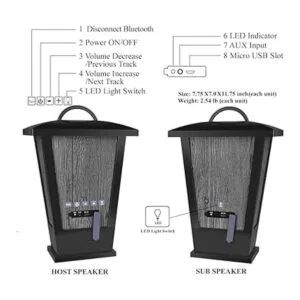 Pohopa Altavoces Bluetooth impermeables 2 paquetes de_6