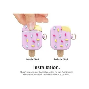 Elago Funda con llavero para audífonos AirPods 1 y 2 de