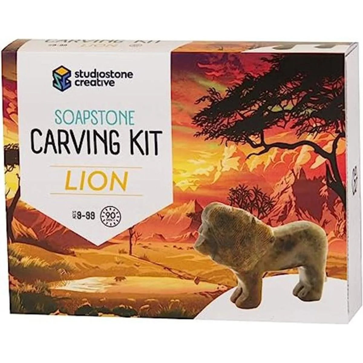 Studiostone Creative Escultura de piedra de jabón de león_1