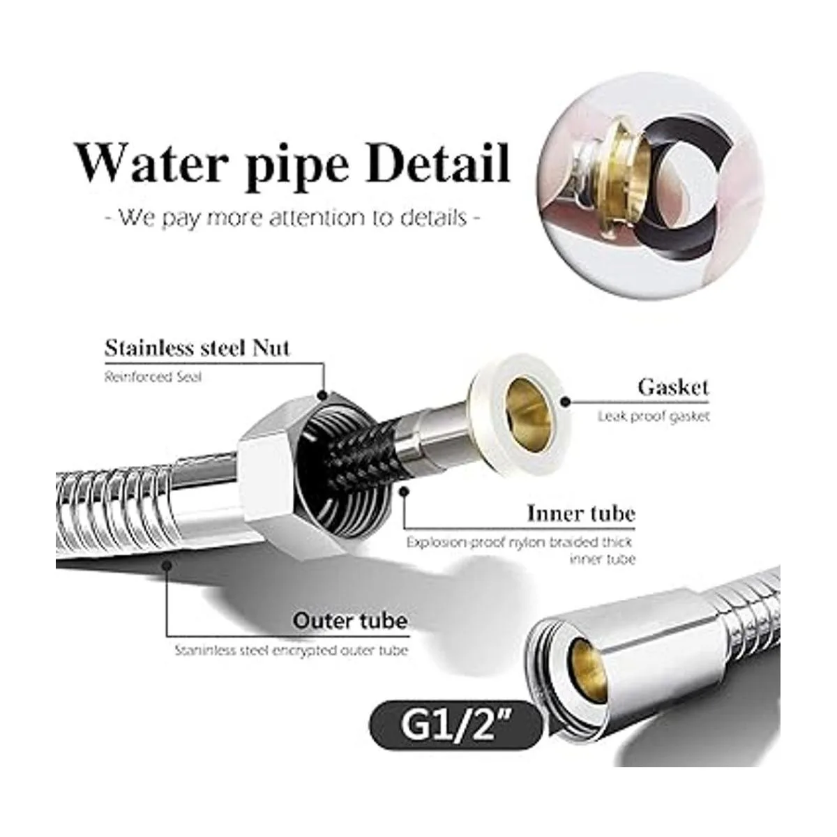 Kit de rociador de bidé de mano para inodoro de acero