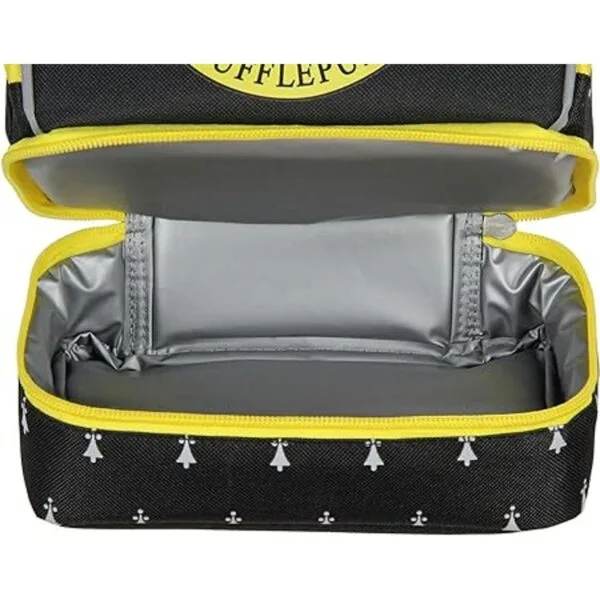 Harry Potter Hufflepuff Crest Bolsa de almuerzo con doble_4