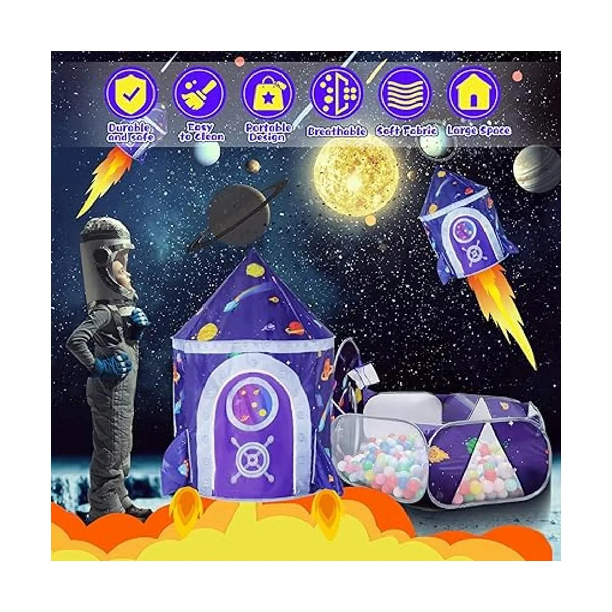 LOJETON Tienda de campaña de juego para niños y niñas_3