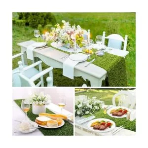 Farochy Camino de mesa de césped artificial camino de