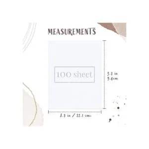 Papel de vitela transparente 100 hojas de papel