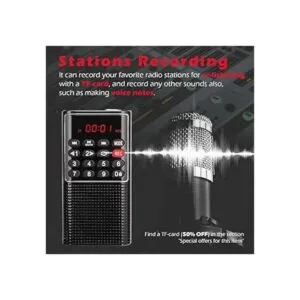 Mini Pocket Radio FM Walkman Radio portátil con batería_2