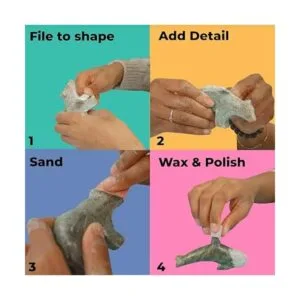 Studiostone Creative Escultura de piedra de jabón de león_3