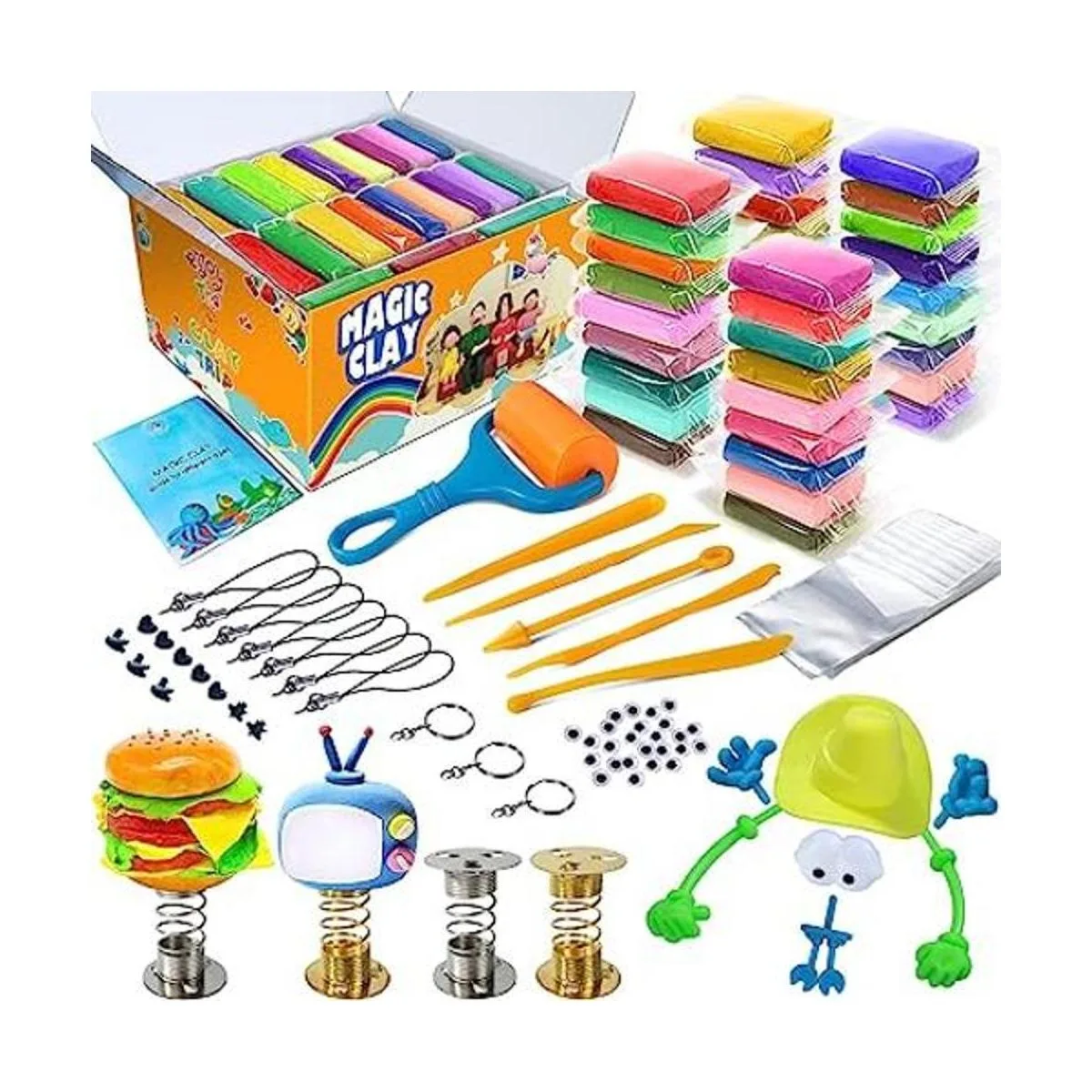 Kit de arcilla de modelado 36 colores de arcilla mágica_1