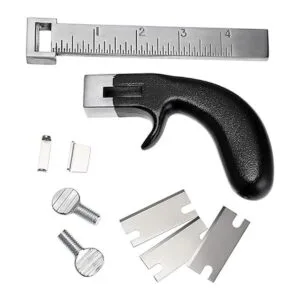 OwnMy Cortador de correa de piel con mango de aluminio