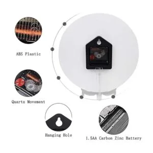 Pfrewn Lunar Star Cat Van Gogh Reloj de pared silencioso