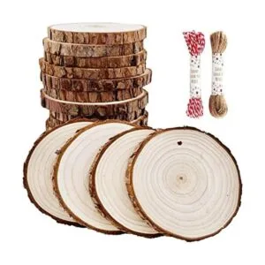 Juego de 20 piezas de posavasos de madera natural sin