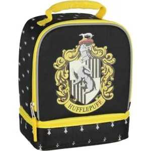Harry Potter Hufflepuff Crest Bolsa de almuerzo con doble_1
