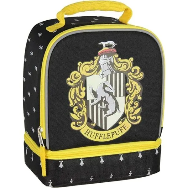 Harry Potter Hufflepuff Crest Bolsa de almuerzo con doble_1