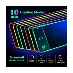 GIM Alfombrilla de mouse RGB de carga inalámbrica para_4