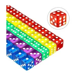 Juego de 50 dados de 6 caras de juegos de dados de colores_2