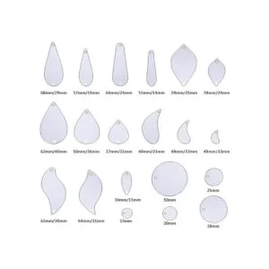 20 troqueles de corte de pendientes en forma de hoja de