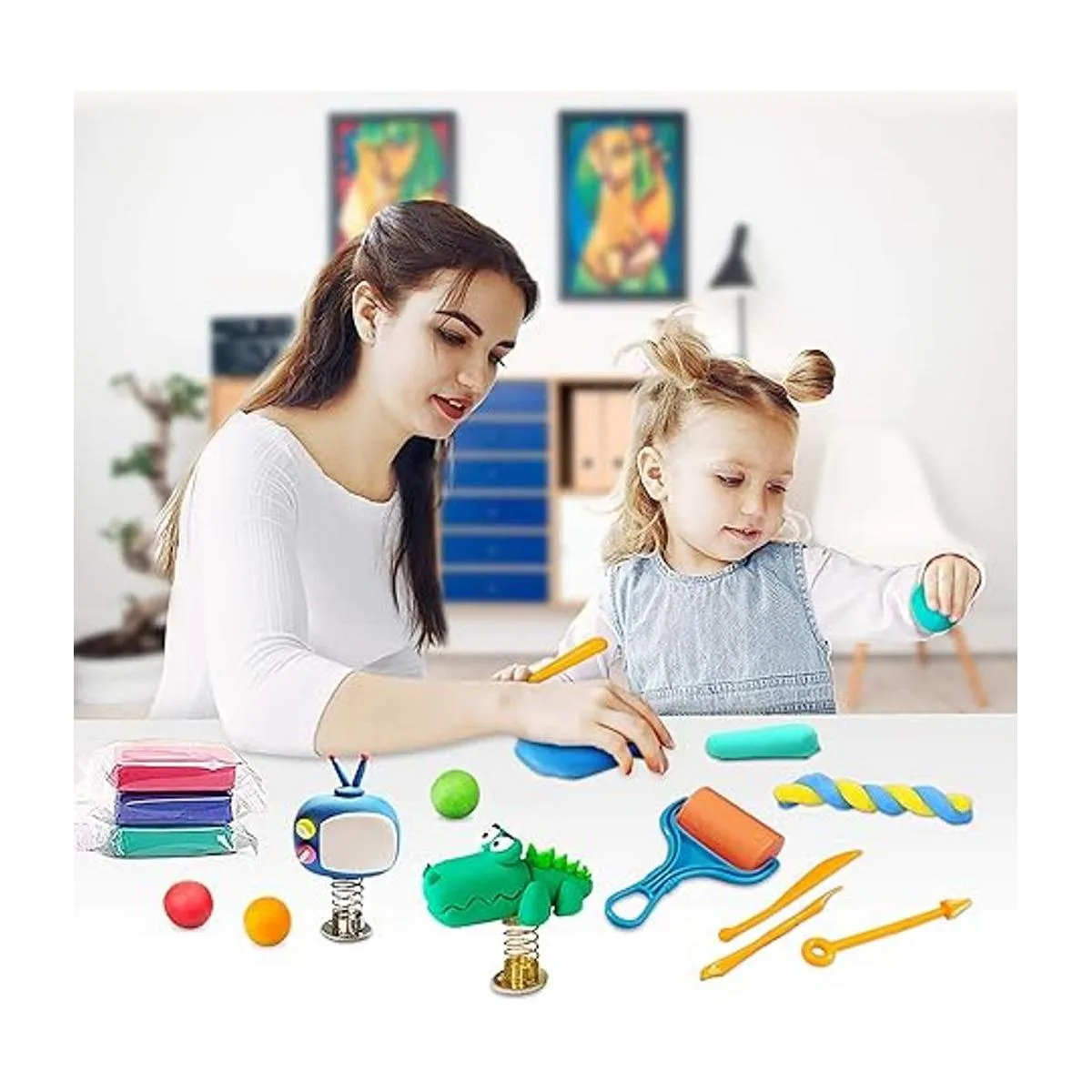 Kit de arcilla de modelado 36 colores de arcilla mágica_6