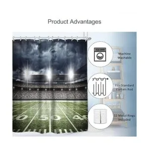 AMBZEK American Football Stadium Cortina de ducha 12_4