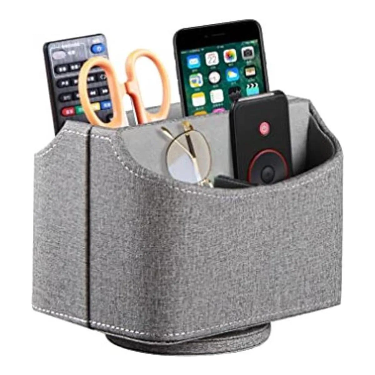 PUSU Soporte organizador de piel sintética giratorio en_1