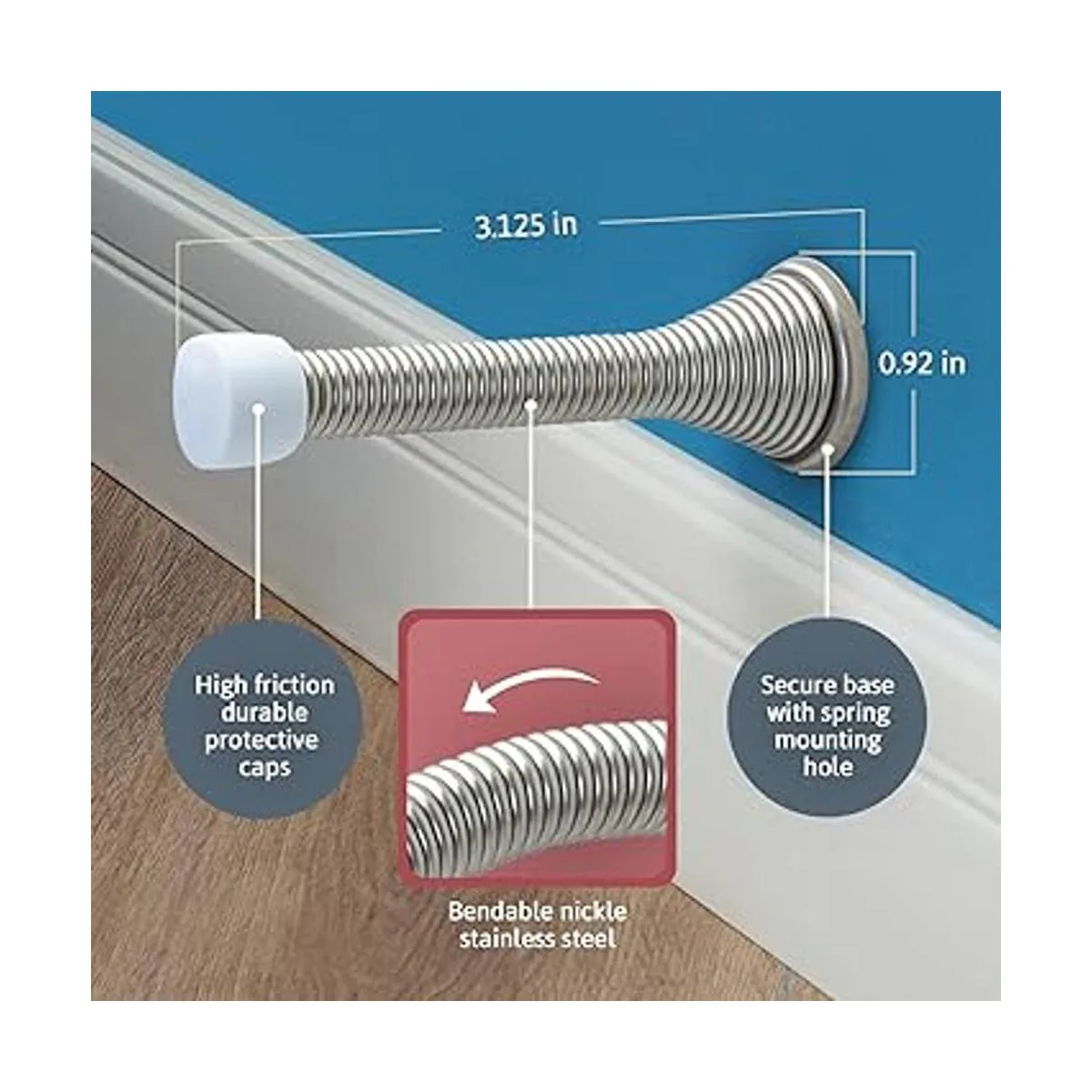 Jack N Drill Juego de 11 topes de puerta de resorte de_5
