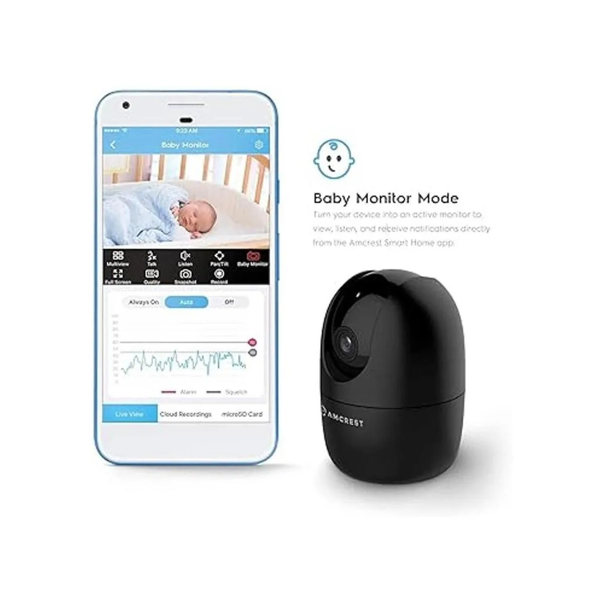 Amcrest Cámara WiFi 1080P para interiores cámara de_3