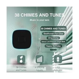 BO YING Timbre inalámbrico para puerta impermeable_3