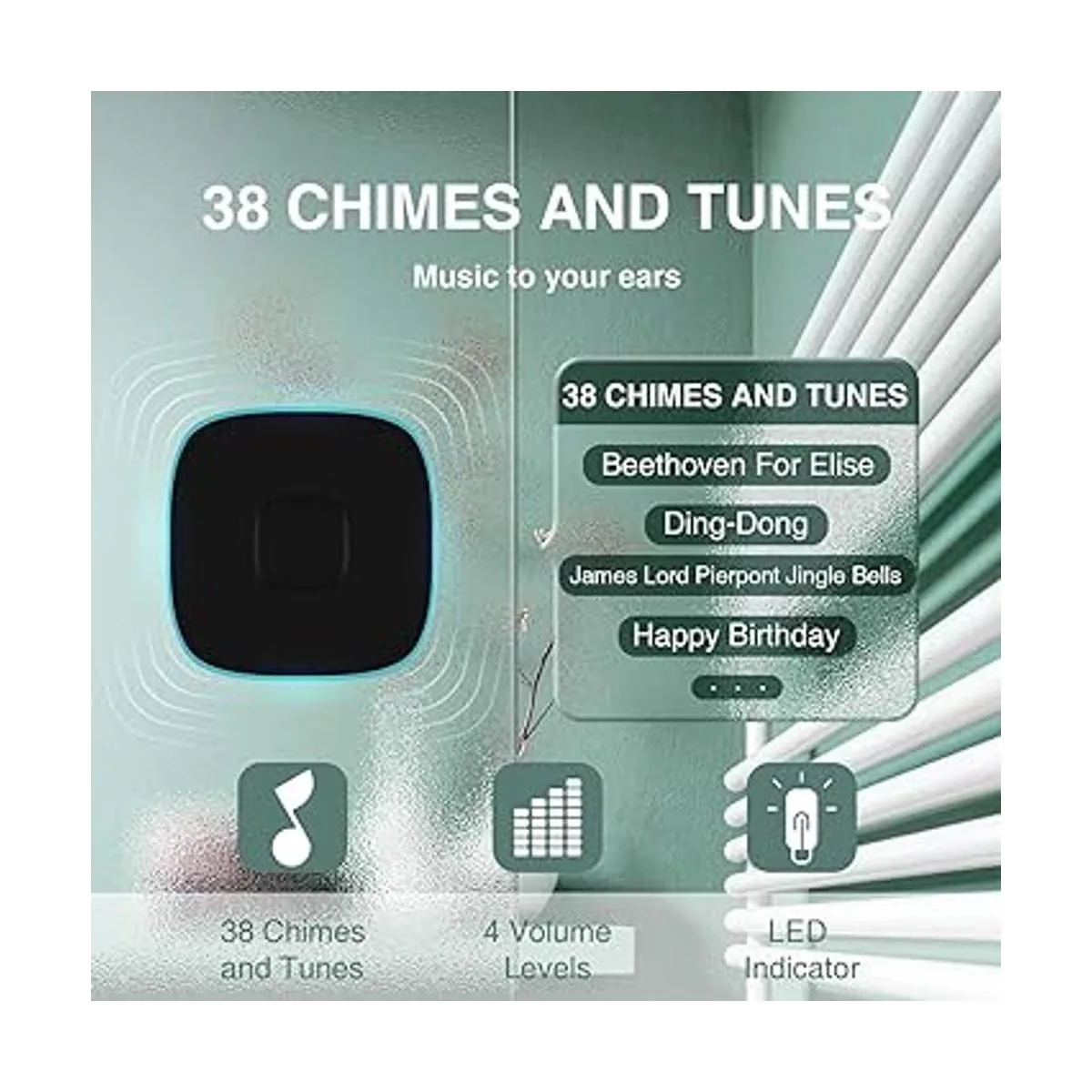 BO YING Timbre inalámbrico para puerta impermeable_3