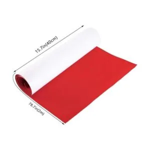 BENECREAT Hoja de tela de fieltro autoadhesiva roja de_2